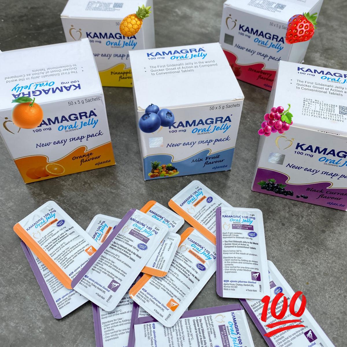 1 škatla Kamagra oralnega gela [150 mg × 50 vrečk] za samo 50 eur (vključuje 1 vrečko z vzorcem)